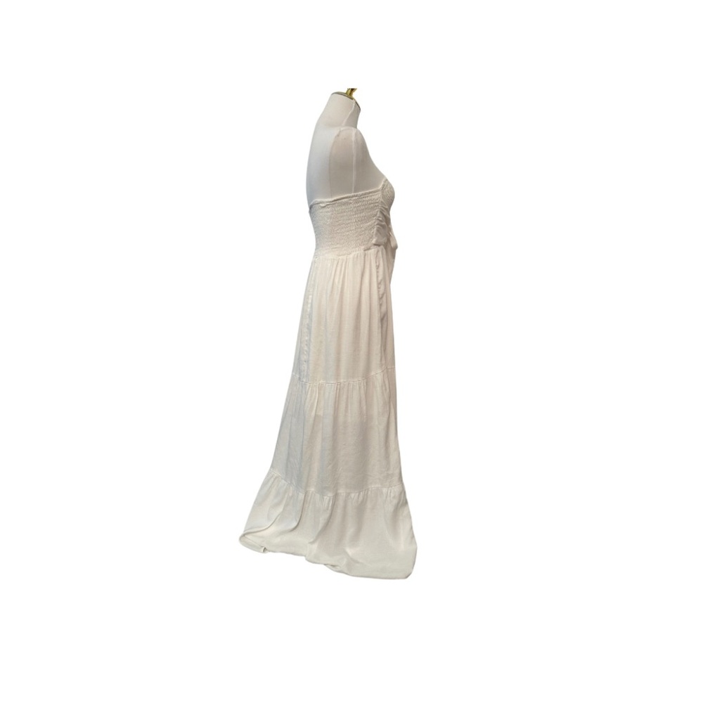 Tie Front Ruffle Ruffle Hem Tube Dress - Picture 13 of 16